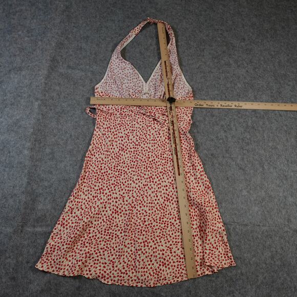 Reformation Dress Womens Medium Delanie Alma Cherry Halter V-Neck Backless Red - Picture 6 of 12